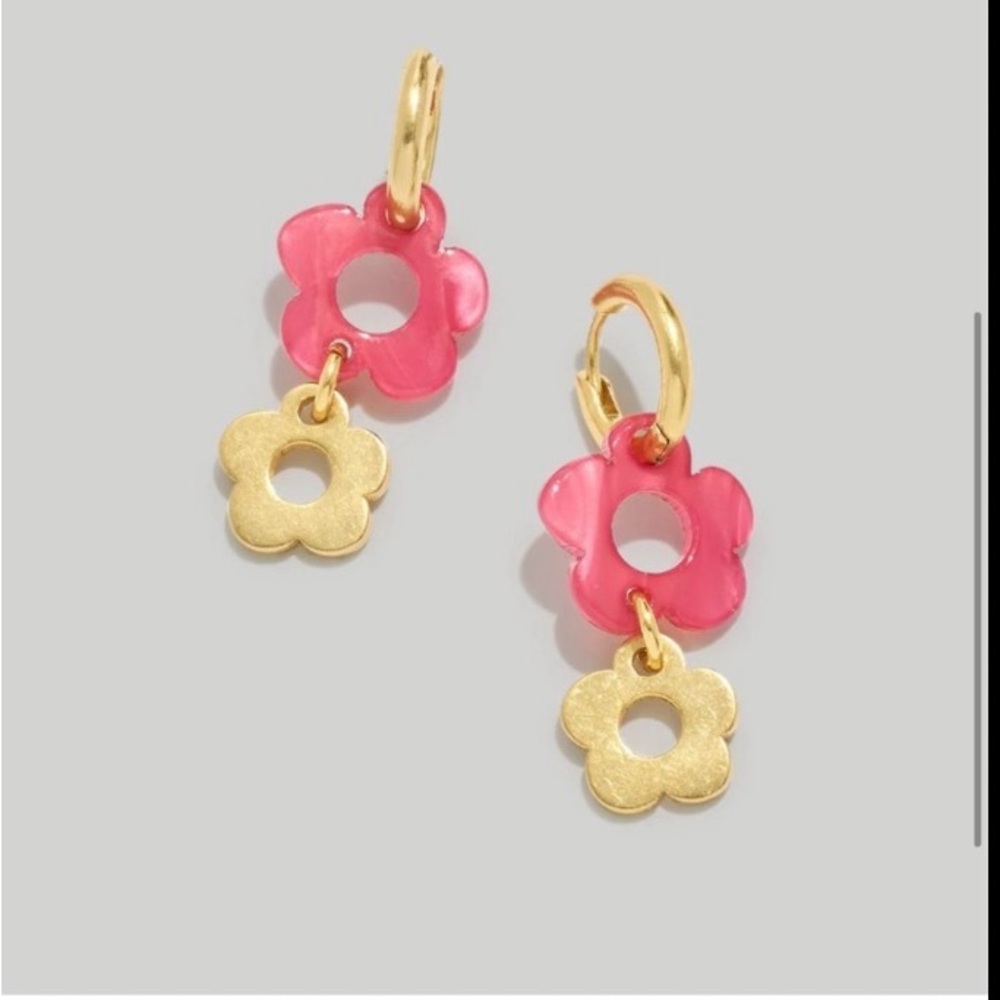 Madewell retro daisy drop earrings